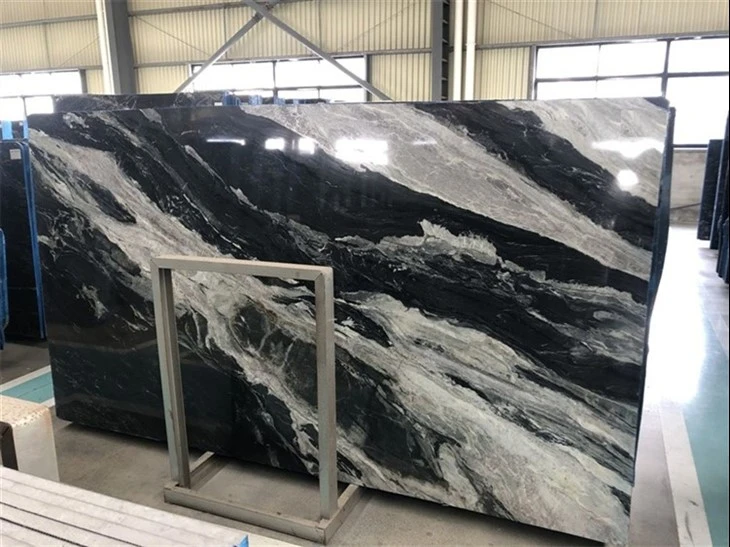 Black Marble With White Veins Countertops