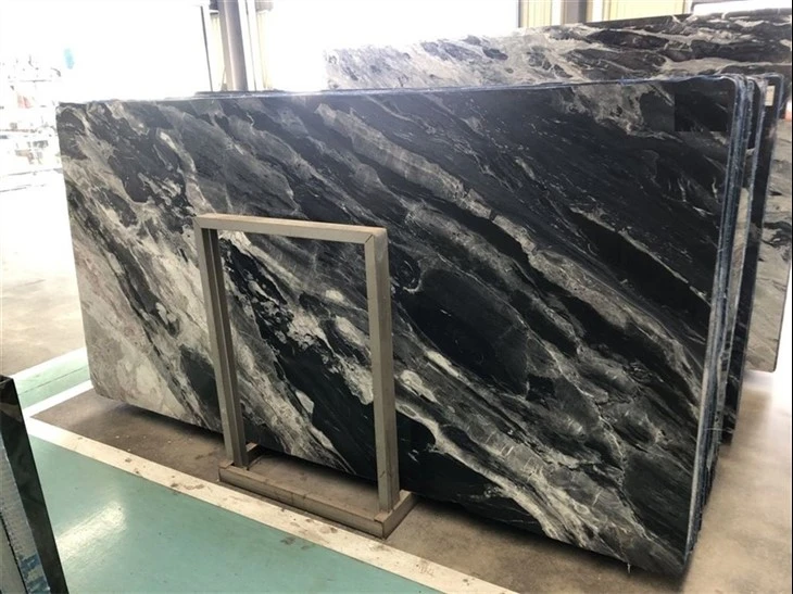 Black Marble With White Veins Countertops