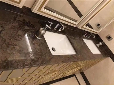 Double Sink Marble meikkitoppi
