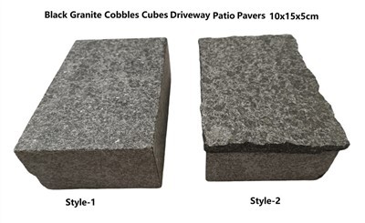 European Black Granite Cobblestone ajotie